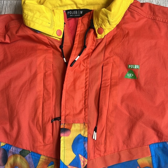 Poler Breezy Jacket Mens Junk Food Orange Yellow‎ Men’s Size M Medium - Picture 2 of 16